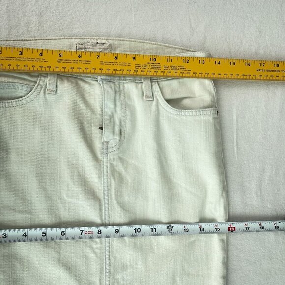 Current/Elliott The Pencil Midi Denim Skirt Slit Back Sen Bleached Women's 27 - Picture 5 of 10